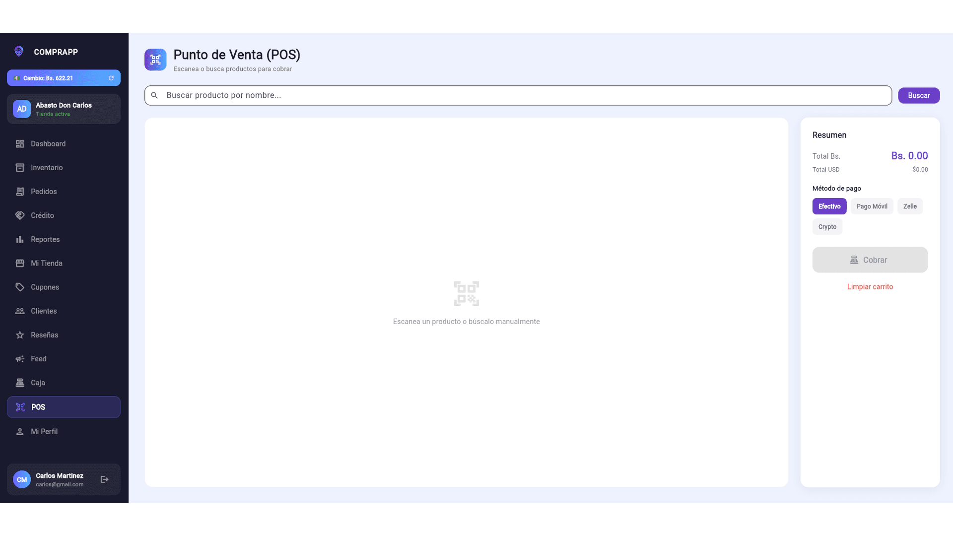 Dashboard web